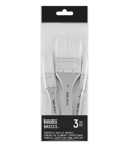 Zestaw pędzli syntetycznych Liquitex Basics Spalter, 3 sztuki